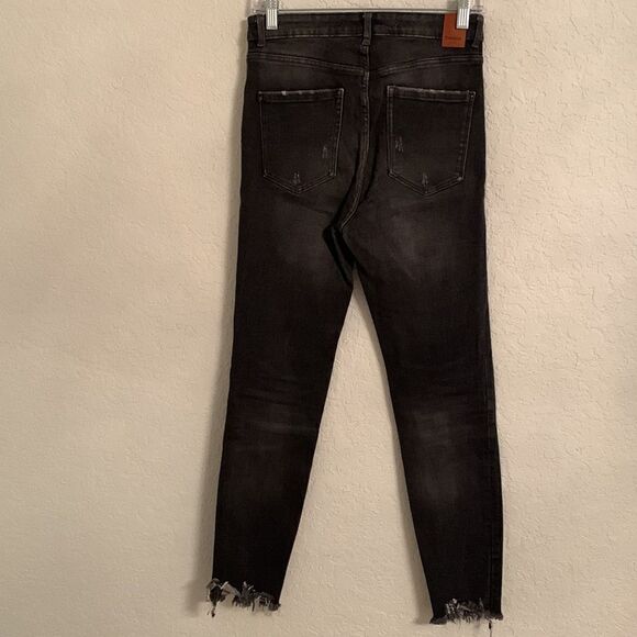 Zara Trafaluc High Rise Distressed Skinny Denim Size 38EU / 6US - Picture 2 of 11